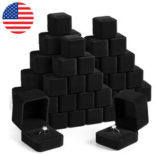 96 Ring Gift Boxes Black Velvet Ring Boxes Jewelry Boxes HIGH Dome Gift Boxes