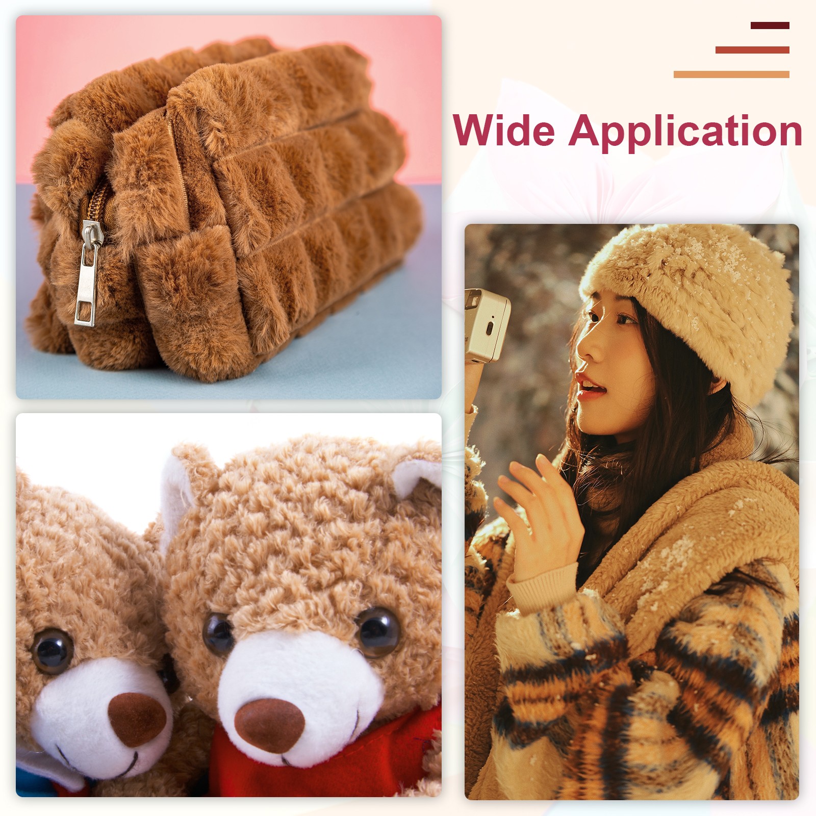 3 Pcs Fur Yarn Soft Fluffy Chunky Yarn Fuzzy Yarn White for Crocheting, 50m