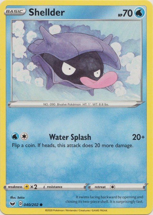 Shellder - 040/202 - Common - Near Mint