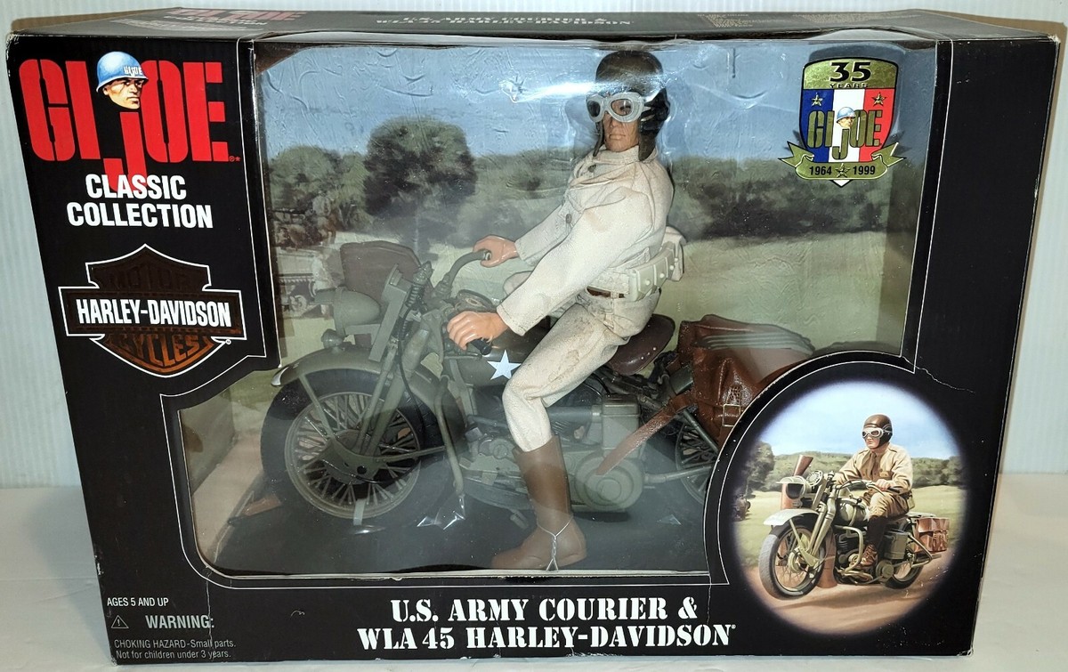 ミリタリー GI JOE U.S. ARMY COURIER HARLEY DAVIDSON Hasbro GI Joe Classic Collection U.S. ARMY COURIER & WLA 45