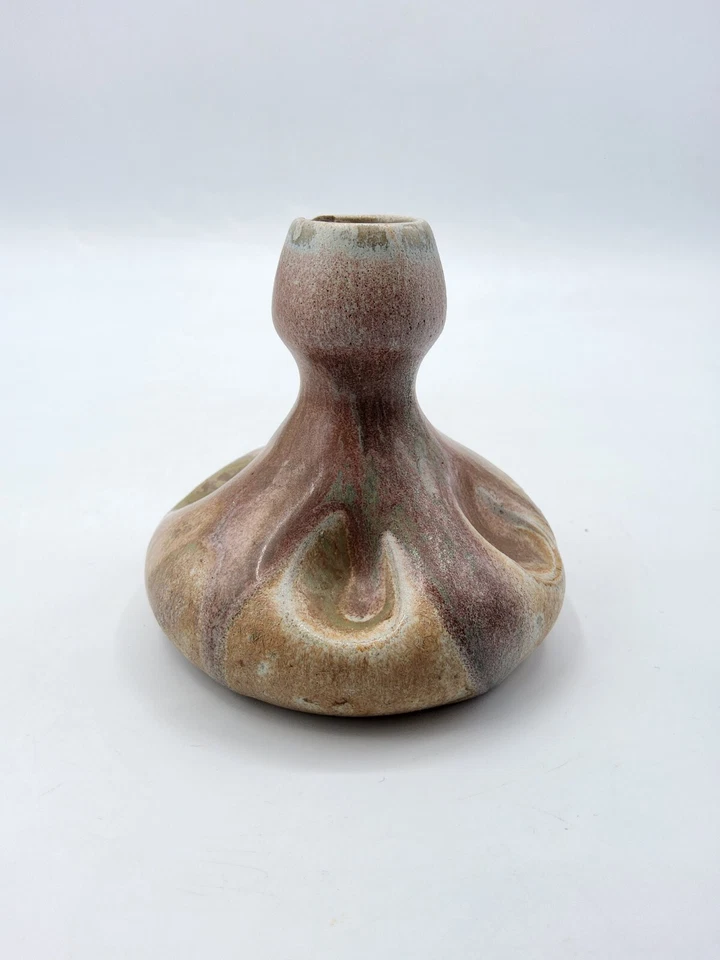Petit vase en grès de Beauvaisis émaillé flammé signé Charles Greber Art Nouveau - Photo 2/4