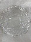 Vintage 10” Clear Diamond Serving Glass Dish Candy, Condiments, Trinkets — photo 2