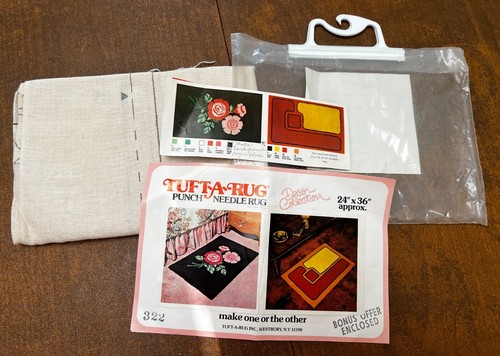 Phentex 1970 VTG Punch Needle Rug Pattern Kit No 322 Granny Chic 24x36 in. - Picture 13 of 13