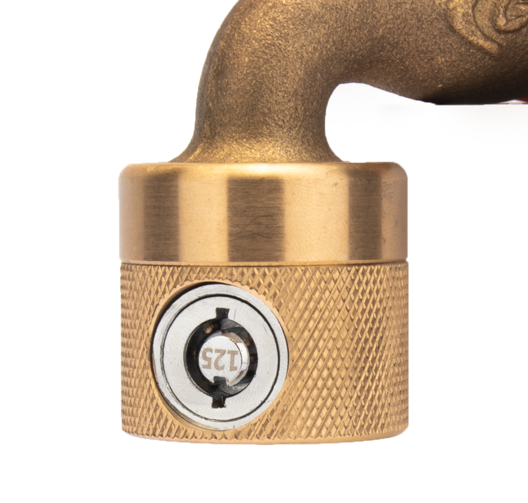 Faucetlock – Lucchetto Di Sicurezza Per Rubinetto Esterno In Ottone Con 2 Chiavi, Antivandalismo - 2