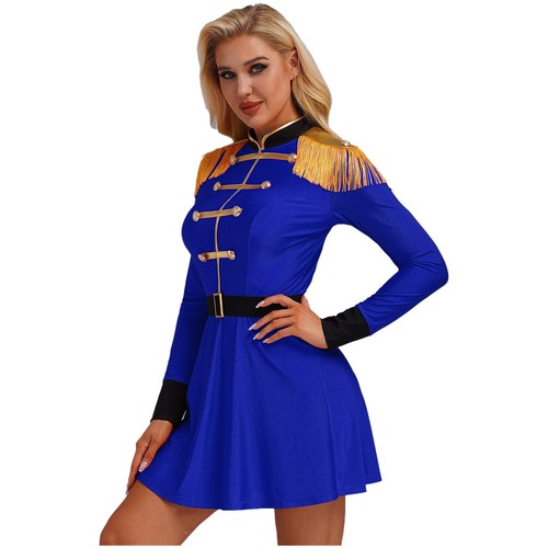 Women Costume Cosplay Dress Adult Skirt Tassel Shoulder Festival Long Sleeve - Picture 20 of 41