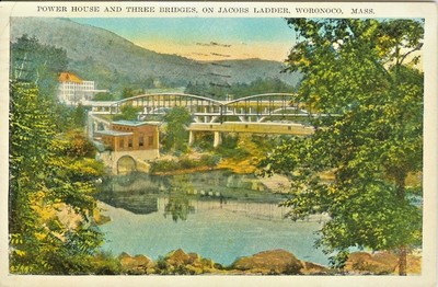 Woronco MA Power House and Three Bridges on Jacobs Ladder 1918