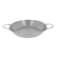 De Buyer - Poêle à paëlla en tôle d'acier MINERAL B - 32 cm - Fabriquée en Franc