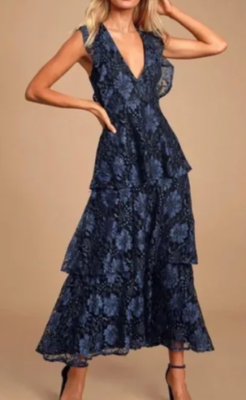 chinese dress ladies Confête - Fiori Tulle Tiered Maxi Engagement Photos Dress main image 0