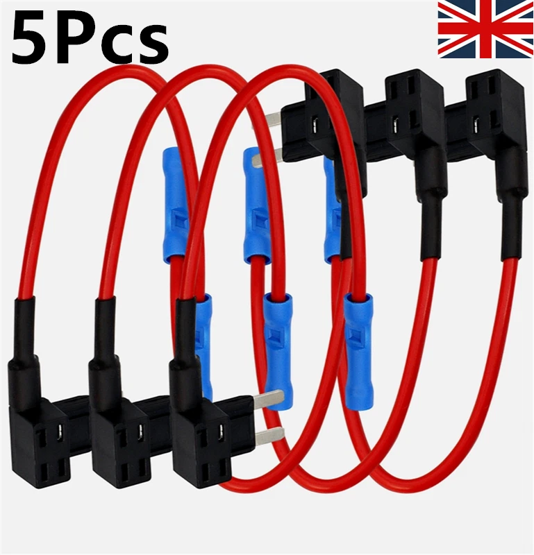 5x Add A Circuit Piggy Back Fuse Holder Standard Blade High Quality, - Image 2 of 4