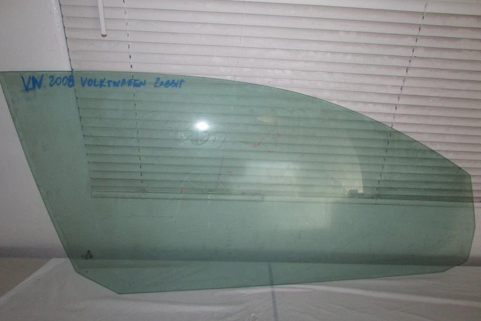 Volkswagen Rabbit 2006-2009 2 puertas ventana cristal puerta pasajero delantero derecho OEM Foto 2 de 4