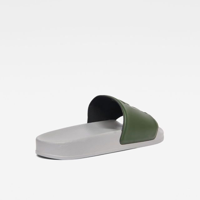 NIB Mens GStar Raw Cart Slide Combat Green/Grey Slippers Sandals Shoes