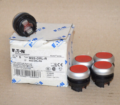 Eaton MOELLER M22-DRL-R Leuchtdrucktaste rot 216946 NEU OVP 5 Stück=1 VPE