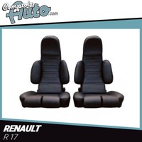 Bezug Vordersitze Leder Kunst Schwarz FüR Renault R17 Ts Phase 2