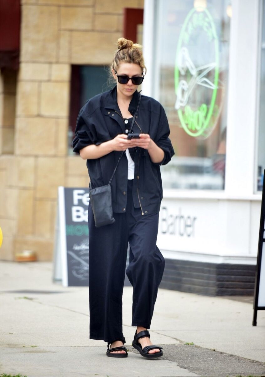 THE ROW Hook-and-Loop Leather & Neoprene Sandals in Black THE ROW Hook-and-Loop Leather & Neoprene Sandals in Black