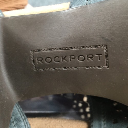Sandalias Rockport Cobb Hill para mujer 9 M Hattie puño alto azul cuero tacones informales - Imagen 10 de 17