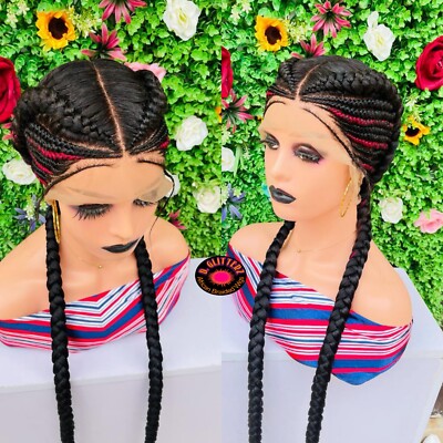 AFRICAN BRAIDED WIGS ON FULL LACE 40''