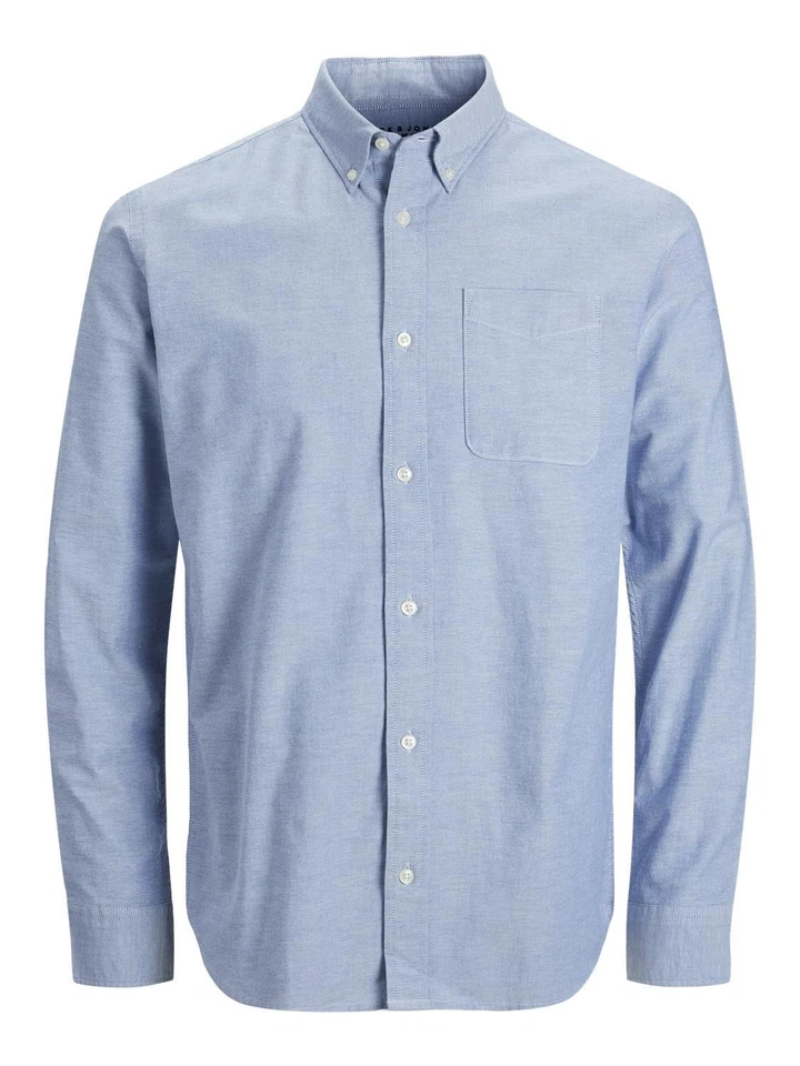 Jack&Jones Hombre Camisa Corte Slim - Jprbrook Oxford L/S, XS-2XL, 8 Columna - Imagen 4 de 4