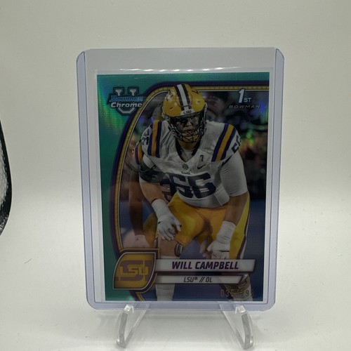 2024 Bowman Chrome University U 1st Will Campbell Teal /299 LSU Tigers