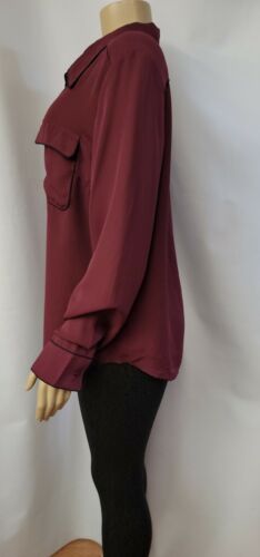Premise Studio Long Sleeve Burgundy Women's Blouse size XL NWT! #C - Picture 3 of 9