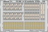 MW22 Eduard FE988 Ju 52 Seatbelts Steel 1/48 Zoom Set For Revell