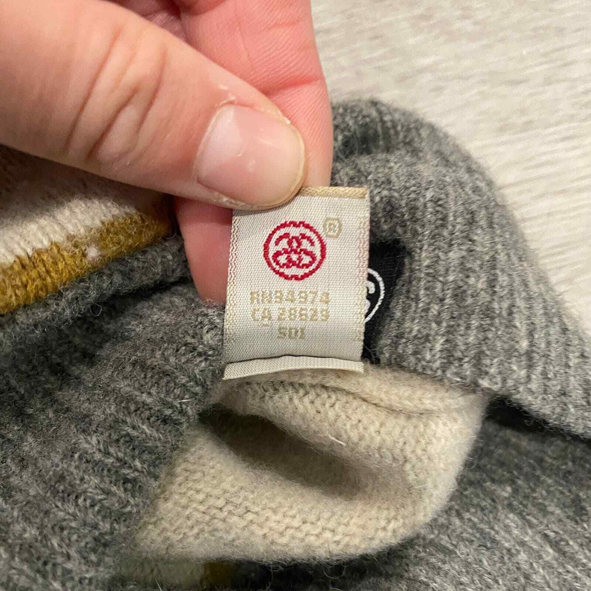 Vintage Stussy Authentic Lambswool Striped Full Zip Hoodie