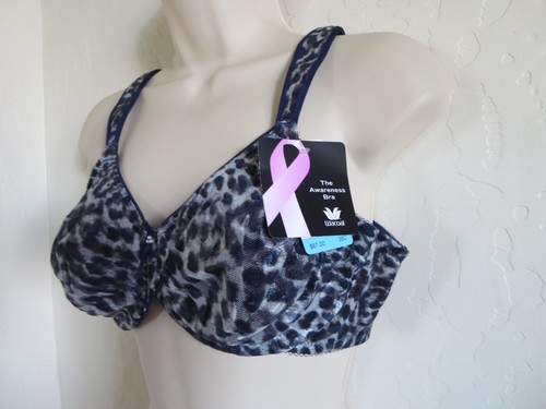 WACOAL 36C #855167 AWARENESS FULL FIGURE UNDERWIRE BRA, GREY /LEOPARD, NWT - Picture 2 of 4