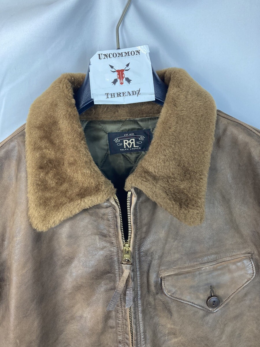 RRL Double RL Ralph Lauren Tan Brown Shearling Leather RRL Double RL Ralph Lauren Tan Brown Shearling Leather