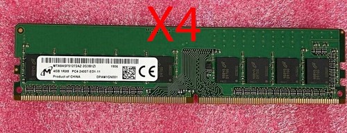 4 x NEW Micron 4GB 1Rx8 DDR4 PC4-2400 ECC 288-Pin UDIMM RAM MTA9ASF51272AZ-2G3B1 - 第 1/1 張圖片