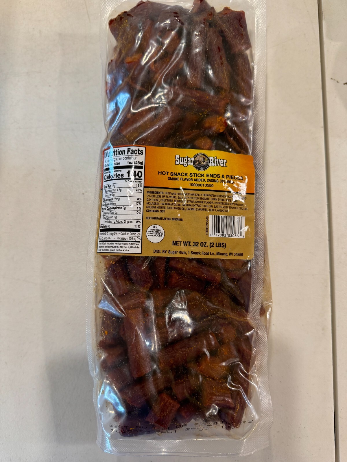 Sugar River Meat Snack Links Sticks Ends & Pieces 2 lbs (Hot Snack Stick) eBay