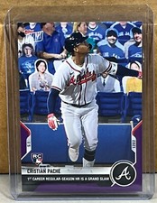 2021 TOPPS NOW #158 CHRISTIAN PACHE BRAVES RC Grand Slam Purple Parallel 11/25