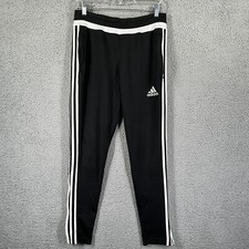 Adidas Women's Climacool Soccer Tiro 15 Black White Side Stripe Pants Size S