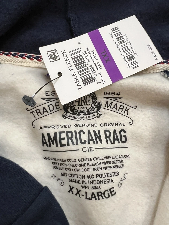 Sudadera con capucha American Rag Henley para hombre talla XX grande creada para Macys  Foto 3 de 4