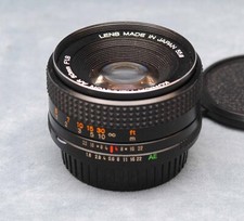 KONICA HEXANON AR 50MM F1.8 MANUAL FOCUS CAMERA LENS WITH CAPS, JAPAN