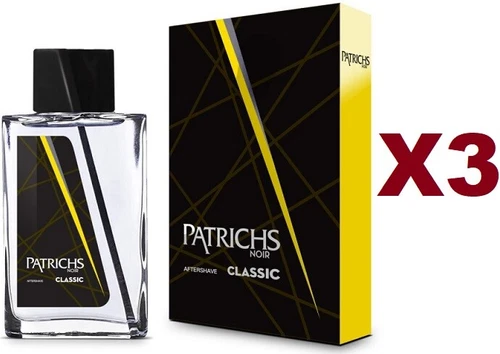 3PCS PATRICHES BLACK CLASSIC AFTER SHAVE 75ML
