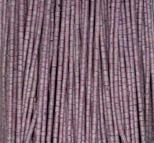 2MM TURQUOISE GEMSTONE GENTLE PURPLE ROUND TUBE HEISHI LOOSE BEADS 13"