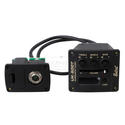 Pick Up Chitarra Acustica 10Set Pickup Per Charra UK-300T Ukulele Piezo Pickup Preamplificatore Equalizzatore A 2 Bande Sistema Sintonizzatore EQ Con Controllo Del Volume Pannelli Acustici Legno - Foto 12