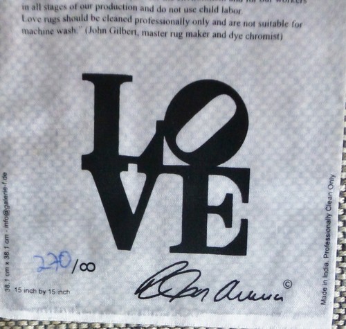 ROBERT INDIANA "Slovakian" LOVE Multiple wool Numbered Edition signed COA - Picture 5 of 5