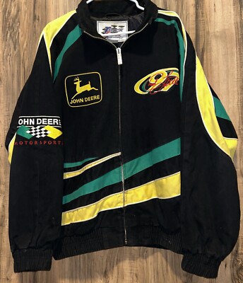 VINTAGE John Deere NASCAR Chad Little #97 Coat, Men's Large