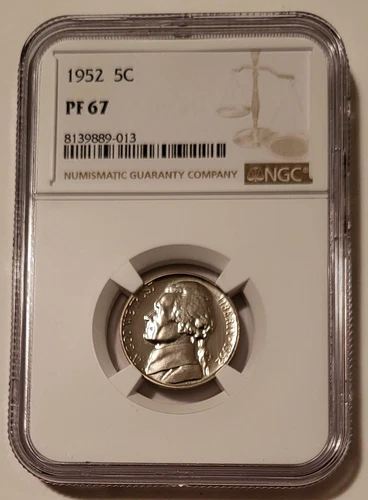1952 Jefferson Nickel Proof PF67 NGC