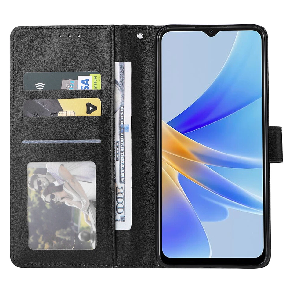 Case for Realme V5 7 Q2 Narzo30 Pro Oppo K7X A17 Leather Flip Wallet Stand Cover - Image 2 of 4