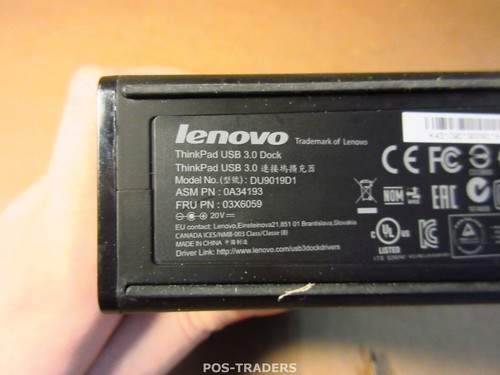 Lenovo Thinkpad USB 3.0 Dock 0A34193 Model DU9019D1 FRU 03X6059 - EXCL PSU - Bild 3 von 3