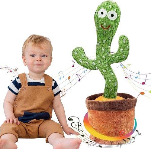 Juguete de peluche de cactus bailando, mueva creativo canto hablar repetir suave divertido - Imagen 3 de 7