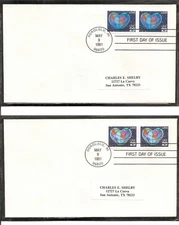 US SC # 2535-2536  Love FDC. Uncacheted 