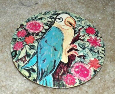  RARE 1967 Vintage DOCTOR DOOLITTLE Folger's Coffee Wall Plaque - Parrot