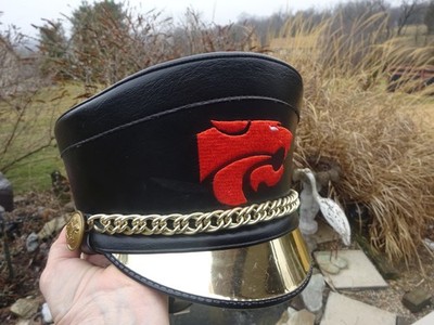 Cougar Wild Cat School Marching Band Hat DeMoulin Small Black Red Cat