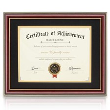 ELSKER HOME 11x14 Wood Diploma Frame with Mat - Display Documents Certificates