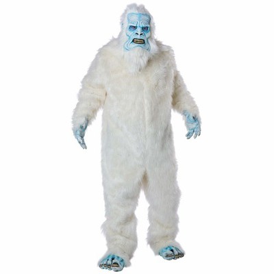 Deluxe Abscheulicher Schneemann mit Premium Fell Yeti Big Foot Erwachsene Herren Kostüm