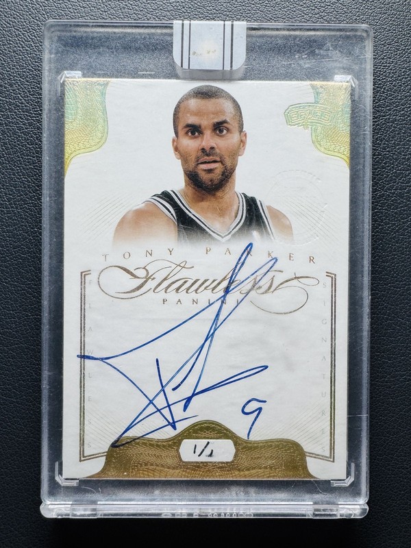 2012-13 Panini Flawless Tony Parker #23 GOLD Auto Replay 1/1 One of One