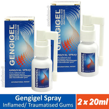 2 GENGIGEL Hyaluronic Acid Gingival Spray 20ml Heals Inflamed Traumatised Gums