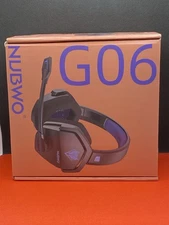 NUBWO G06 Dual Wireless Gaming Headset with Microphone 2.4Ghz , Purple